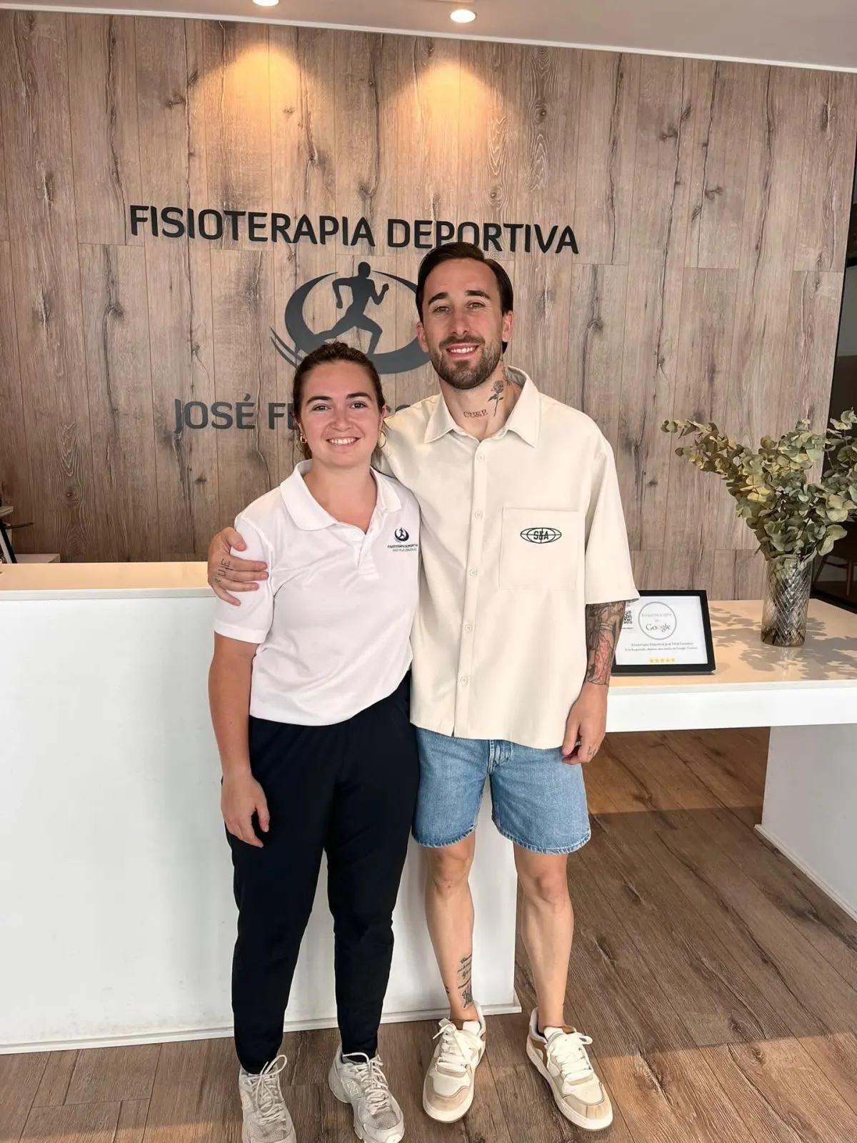 José Félix y Clara en la clínica